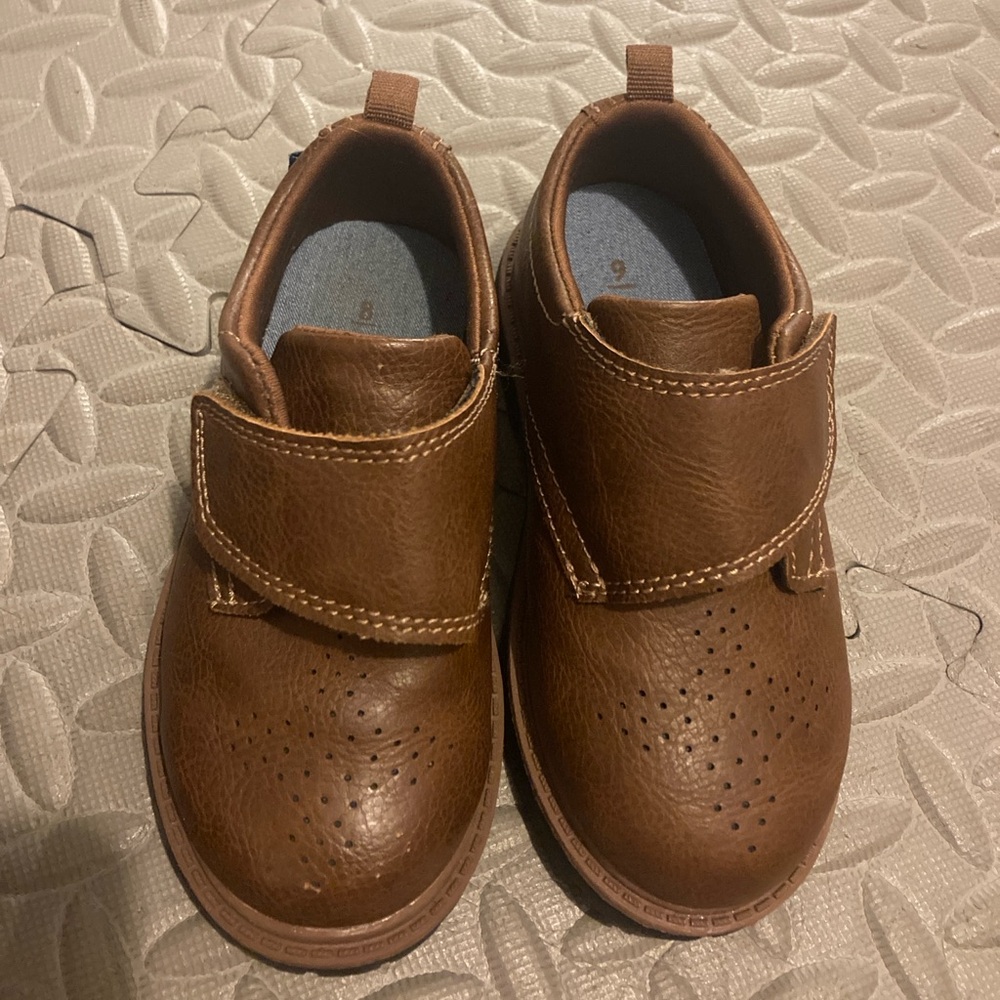 2 pairs boys brown dress shoes
